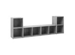 Syfax™ Mobili Tv 4 Pz Grigio Cemento 72X35X36,5Cm In Legno Multistrato