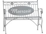 Gilde Bank, "Meerzeit"", Schriftzug, Metall, Grau, Ve 1, L. 53 Cm, B. 113 Cm, H. 91 Cm 68017"