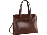 Leonhard Heyden Pelle Cartella Borsa A Tracolla Con Scomparto Per Laptop Cambridge Briefcase 1 Compartment Red Brown Marrone