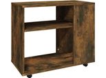 Syfax™ Tavolino Da Salotto Rovere Fumo 70X35X55Cm Legno Multistrato