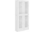 Syfax™ Armadietto Vetrina Bianco 82,5X30,5X185 Cm Legno Multistrato