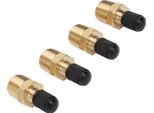 4 Pezzi Valvola Per Serbatoio 1/4 Di Pollice Npt Filettatura Maschio 200 Psi Nucleo Standard In Ottone Con Tappi Di Tenuta Per Riparazione Auto