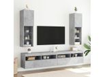 Maison Exclusive - Mobile Tv Con Luci Led 2 Pz. Grigio Cemento 30,5X30X102 Cm