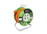 Awtools Linea Giardino 30M 3X1Mm 10A / 2300W Cavo Di Prolunga A Tamburo