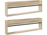 Syfax™ Scaffale Per Riviste 2 Pcs Rovere Sonoma 100 X 12 X 30 Cm