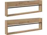 Syfax™ Scaffale Per Riviste 2 Pcs Rovere Artigianale 100 X 12 X 30 Cm