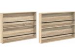 Syfax™ Scaffale Per Riviste 2 Pcs Rovere Sonoma 100 X 12 X 70 Cm