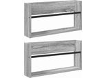 Syfax™ Scaffale Per Riviste 2 Pcs Grigio Sonoma 60 X 12 X 30 Cm