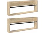 Syfax™ Scaffale Per Riviste 2 Pcs Rovere Sonoma 80 X 12 X 30 Cm