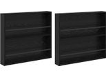 Syfax™ Scaffale Per Riviste 2 Pcs Rovere Nero 80 X 12 X 70 Cm