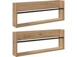 Syfax™ Scaffale Per Riviste 2 Pcs Rovere Artigianale 80 X 12 X 30 Cm