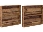Syfax™ Scaffale Per Riviste 2 Pcs Legno Vecchio 80 X 12 X 70 Cm