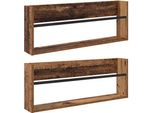 Syfax™ Scaffale Per Riviste 2 Pcs Legno Vecchio 80 X 12 X 30 Cm