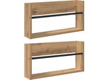 Syfax™ Scaffale Per Riviste 2 Pcs Rovere Artigianale 60 X 12 X 30 Cm