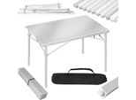 Tavolo Da Campeggio - Tavolo Da Picnic Pieghevole - Alluminio - 104 X 69 X 70 Cm - Per 4 Persone - Rettangolare - Portatile - Argento