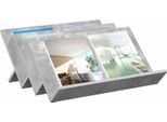 Vidaxl Portariviste Grigio Cemento 65 X 53 X 28,5 Cm Materiale A Base Di Legno
