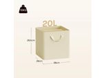 Contenitore In Tessuto - Cubo Pieghevole Per Abiti - 20 L - 26 X 26 X 26,5 Cm - Tessuto Non Tessuto Con Struttura In Metallo - Rettangolare - Taglia S - Giallo Chiaro