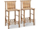 Syfax™ Sgabelli Da Bar 2 Pz In Legno Di Bambù