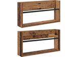 Syfax™ Scaffale Per Riviste 2 Pcs Legno Vecchio 60 X 12 X 30 Cm