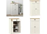Vidaxl Scarpiera Vigo Bianco 60X35X96 Cm In Pino Massiccio - Scarpiera - Armadietti Per Scarpe - Porta Scarpe - Portascarpe