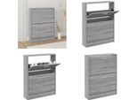 Vidaxl Scarpiera Grigio Sonoma 59X17X81 Cm Materiale A Base Di Legno - Scarpiera - Ripiani Per Scarpe - Armadietto Per Scarpe - Armadietto Per Scarpe
