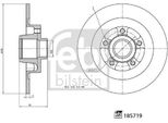 2X Febi Bilstein Disco Freno 185719 Posteriore Per Renault Espace V (Jr_) 90Mm