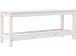 Syfax™ Panca Da Giardino Bianca 108X35X45 Cm Legno Massello Di Pino