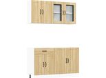 Syfax™ Set Mobili Da Cucina 4 Pz Lucca Rovere Sonoma In Truciolato