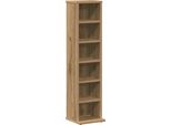 Vidaxl Scaffale Per Cd Rovere Artigianale 21X20X88 Cm Materiale A Base Di Legno