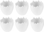 Vaso Di Fiori In Ceramica Uovo Bianco Decorazione Di Pasqua Ø8Cm Set Di 6