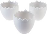 Vaso Di Fiori In Ceramica Bianca Ø11,5 Cm H11,5 Cm Set Di 3 Decorazioni Pasquali