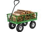 Carrello Vevor Da 300 Kg, Carrello Da Trasporto, Carrello Da Giardino, Carrello Porta Attrezzi, Con Pneumatici, Pannelli Laterali Rimovibili In Rete E Maniglia Girevole A 180°