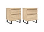 Syfax™ Comodini 2Pz Rovere Sonoma 40X35X50 Cm In Legno Multistrato