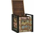 Vidaxl Scatola Portaoggetti 50 X 50 X 50 Cm Legno Massiccio Riciclato