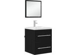 Syfax™ Set Di Mobili Per Il Bagno Con Cassetto Nero 41 X 38,5 X 48 Cm