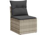 Vidaxl Set Di Divani Da Giardino 8 Pezzi Grigio Chiaro E Grigio Scuro 55 X 55 X 37 Cm