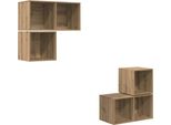 Syfax™ Set Mobile Tv 4 Pcs Rovere Artigianale Legno Multistrato