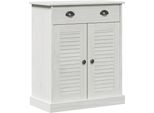 Syfax™ Mobile Da Bagno Vigo Bianco E Bianco Antico 68 X 34 X 80 Cm