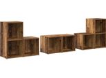 Syfax™ Set Mobile Tv 6 Pcs Legno Vecchio Legno Multistrato