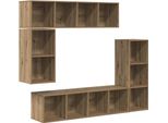 Syfax™ Set Mobile Tv 4 Pcs Rovere Artigianale Legno Multistrato