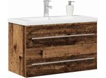 Vidaxl Mobile Lavabo Da Bagno In Legno Vecchio 80 X 38,5 X 48 Cm