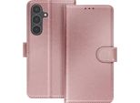 Avizar, Portamonete-Etui Galaxy S25 Fe Chesterfield Serie Mit Stand, Rosegold