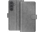 Avizar, Galaxy S25 Fe Custodia A Portafoglio Serie Chesterfield Con Supporto, Grigio