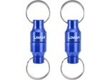 Lixada, Supporto Magnetico Per Rete Da Sbarco Per La Pesca A Mosca, Arancione, Sgancio Rapido Con Cavo A Spirale, 2 Clip