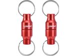 Lixada, Supporto Magnetico Per Rete Da Sbarco Per La Pesca A Mosca, Rosso, Connettore Per Rete Da Sbarco Con Cavo A Spirale, 2 Clip