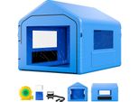 Succebuy Cabina Di Verniciatura Gonfiabile 4 X 3 X 2,8 M, Tenda Con Soffiante Da 750 W E Sistema Di Filtraggio Dell'aria, Tetto Triangolare, Materiale Pvc, Adatta Per La Verniciatura A Spruzzo Di Parti Metalliche E Componenti Di Veicoli