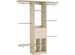 Succebuy Appendiabiti Con 2 Cassetti, Appendiabiti In Legno Regolabile In Altezza, Sistema Di Guardaroba Con 5 Appendiabiti Estensibili (46-81 Cm) Per Cabine Armadio