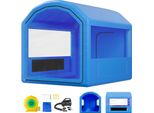 Succebuy Cabina Di Verniciatura Gonfiabile 3 X 2,5 X 2,5 M, Tenda Con Soffiante Da 550 W E Sistema Di Filtraggio Dell'aria, Tetto Rotondo, Materiale Pvc, Adatta Per La Verniciatura A Spruzzo Di Parti Metalliche In Blu