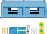 Succebuy Cabina Di Verniciatura Gonfiabile 12X5X4 M, Tenda Con Soffiante 950+1100 W E Sistema Di Filtraggio Dell'aria, Tetto Triangolare, Tessuto Oxford Resistente, Adatta Per La Verniciatura A Spruzzo Di Parti Metalliche Di Veicoli