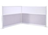 Succebuy Pareti Divisorie, Schermi Per La Privacy, Set Di 2, 183 X 122 Cm, Divisori Per Ambienti In Pet Con Finestre In Acrilico, Schermi Autoportanti Per Postazioni Di Lavoro, Adatti Per Uffici, Biblioteche E Scuole